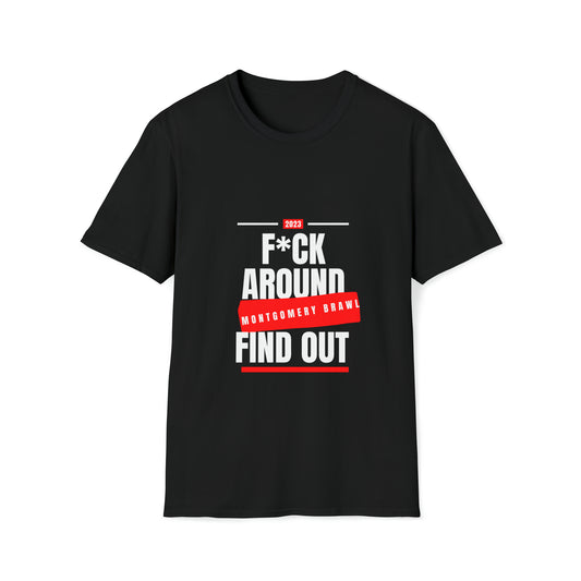 F Around (Red) No curse Unisex Softstyle T-Shirt