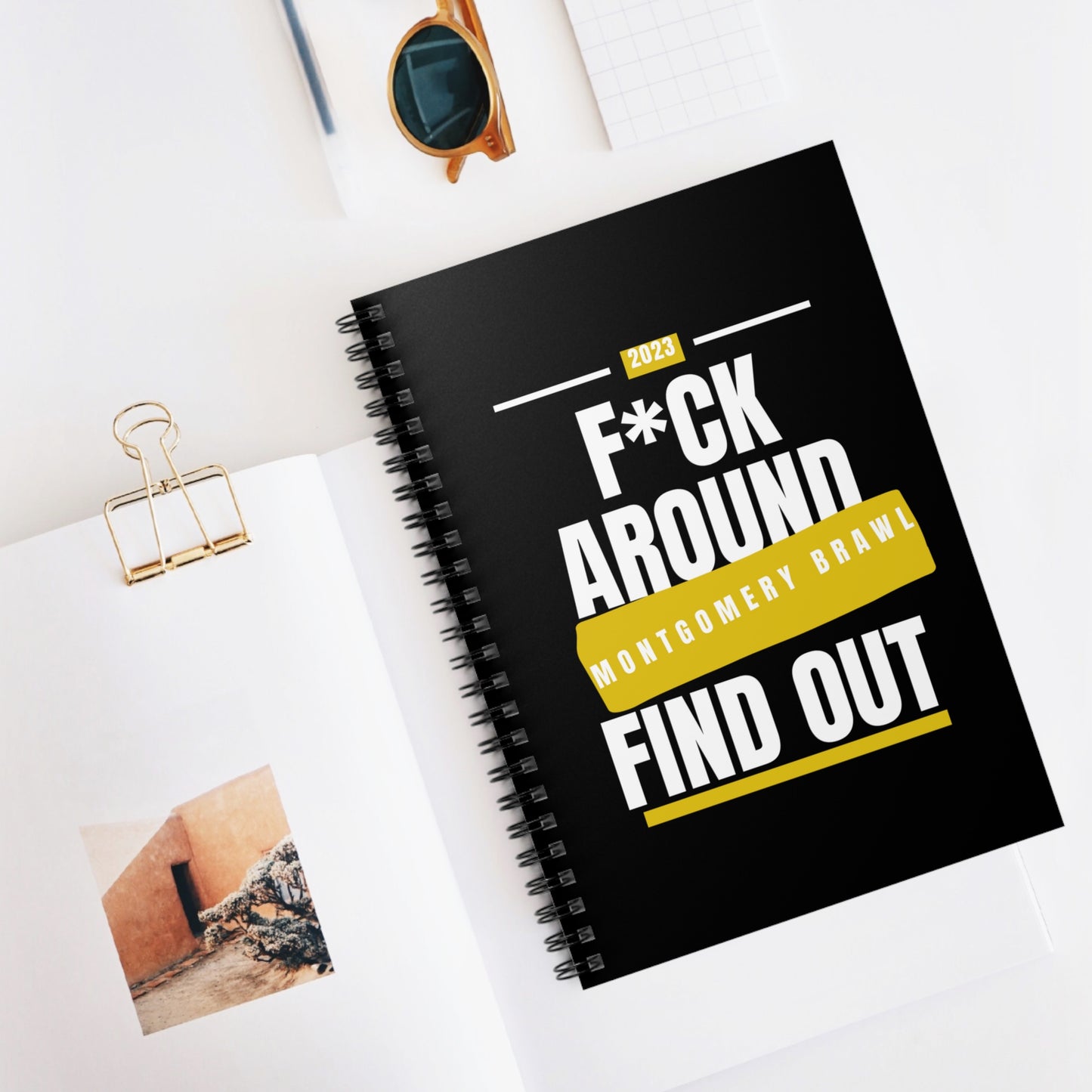 Spiral Notebook (Gold) - Ruled Line